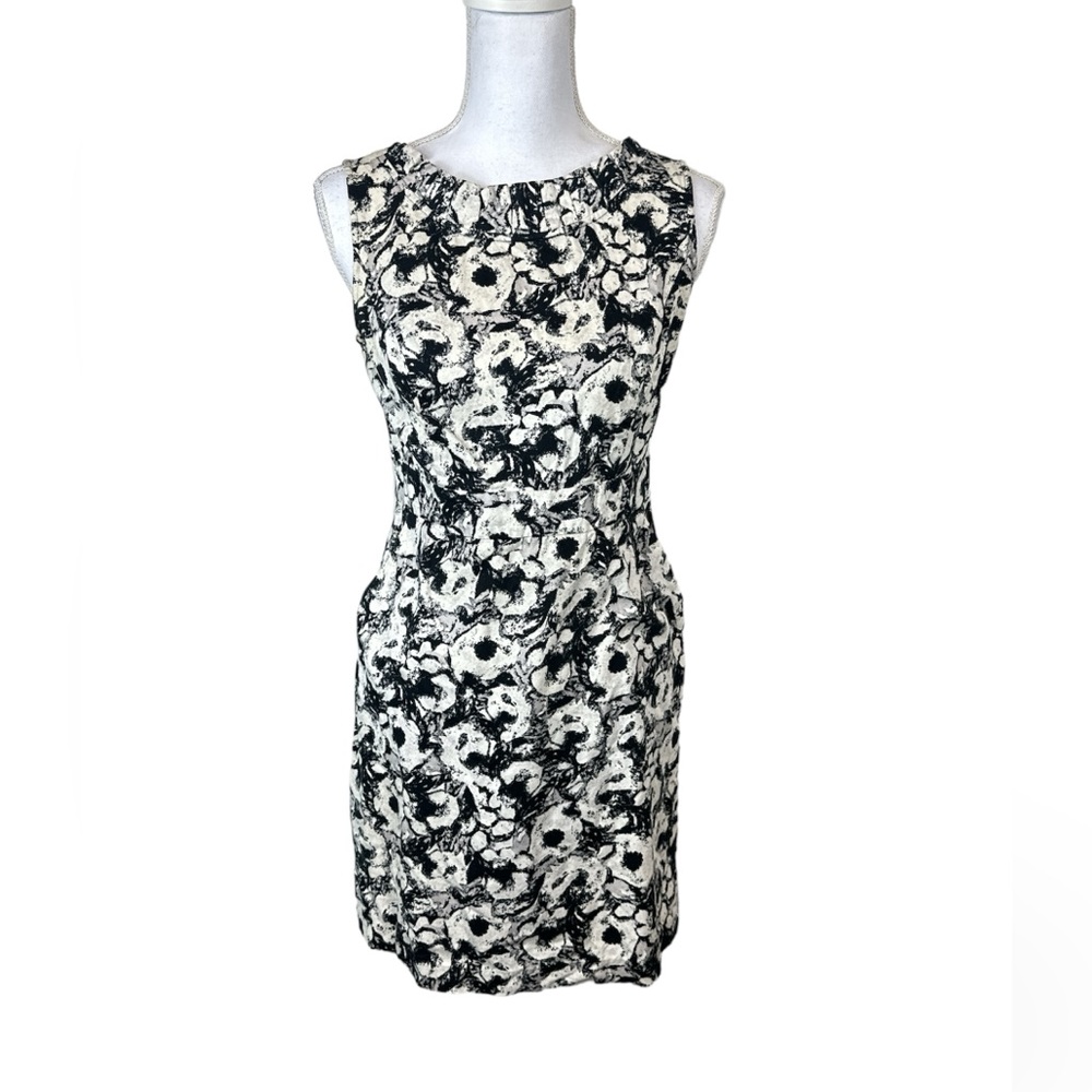 Ann Taylor Loft Women’s Sheath Floral Abstract Printed Sleeveless Dress Size 6 - Picture 8 of 8